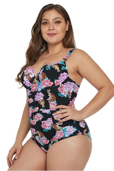 Picture of FLORAL PRINT PUSH UP PLUS SIZE SWIM SUIT